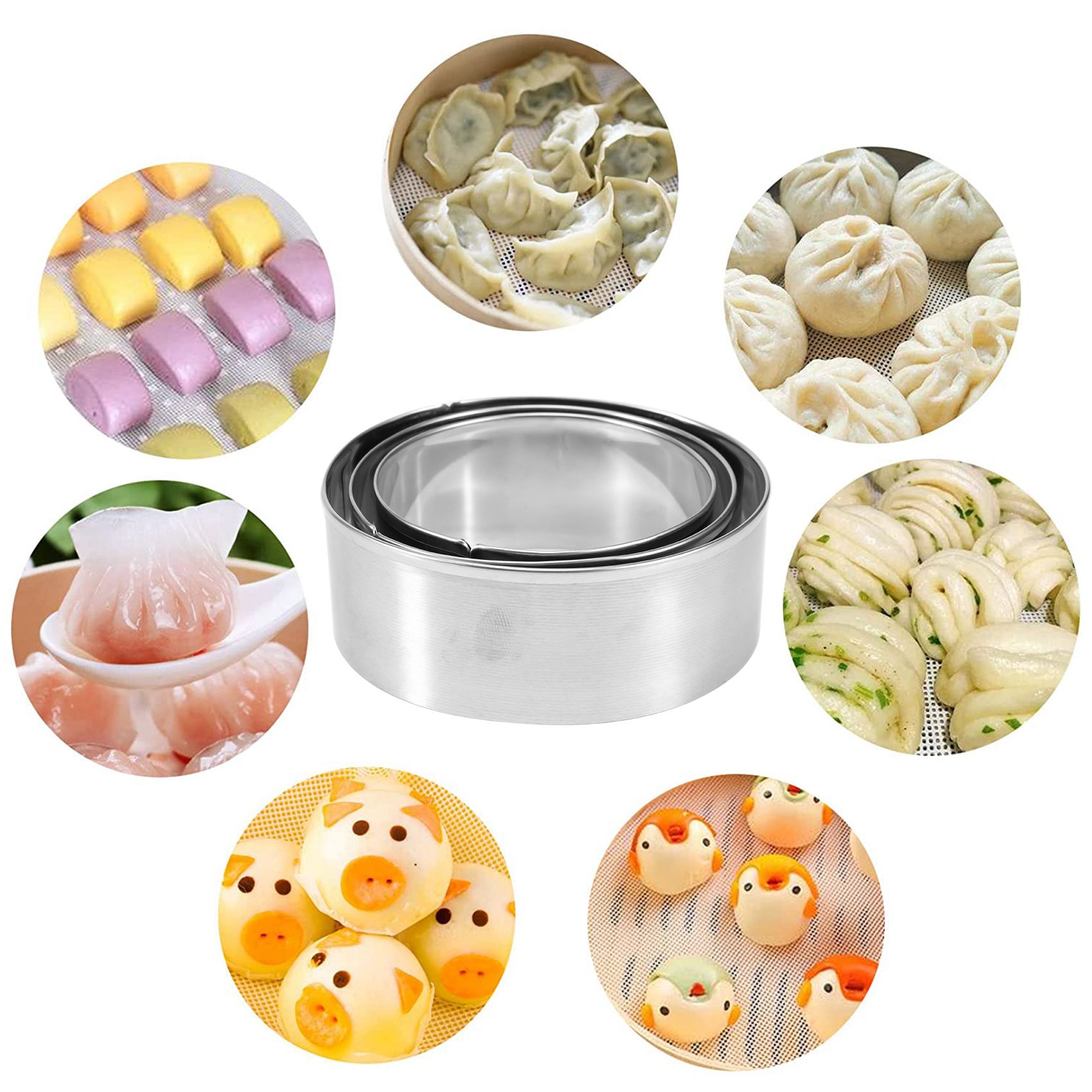 Gyoza Dumpling Maker - ชุดทำเกี๊ยว FAST 8 ชิ้น พร้อมแม่พิมพ์กดและที่ตัด สำหรับทำเกี๊ยวจีน