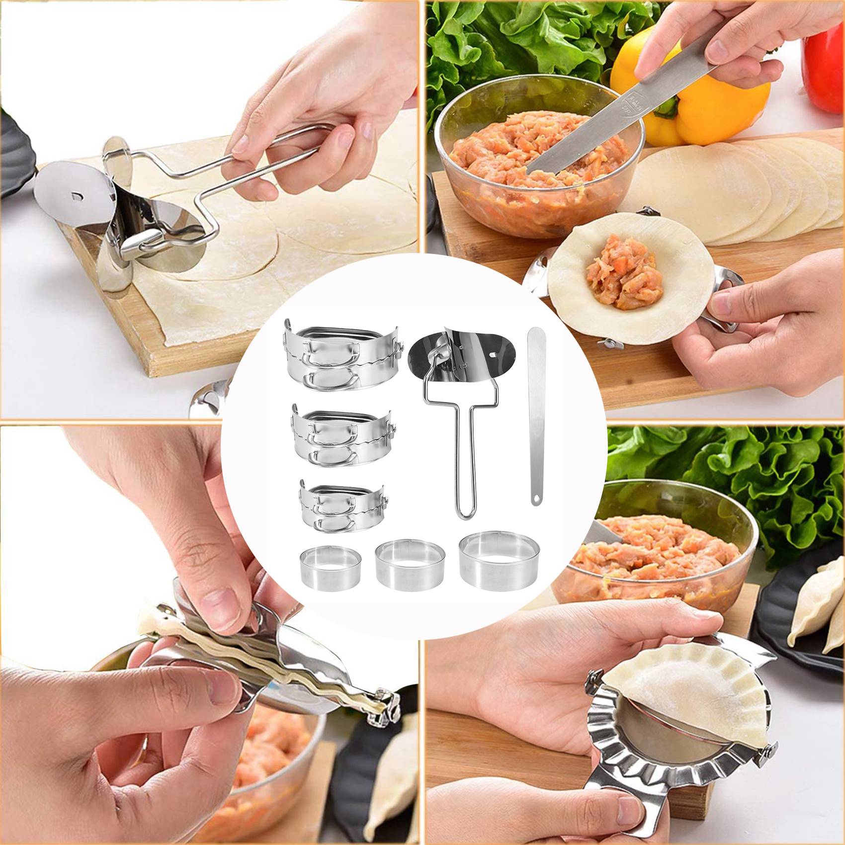 ชุดทำเกี๊ยว ABKW 8 ชิ้น พร้อมแ - Gyoza Dumpling Maker บทวิจารณ์และราคา