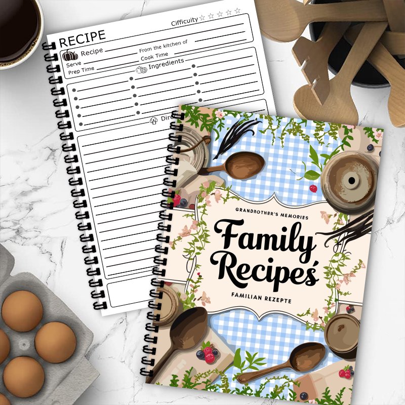 สมุดสูตรอาหาร A5, ลายตารางสีน้ - Home Cooking Cookbook บทวิจารณ์และราคา