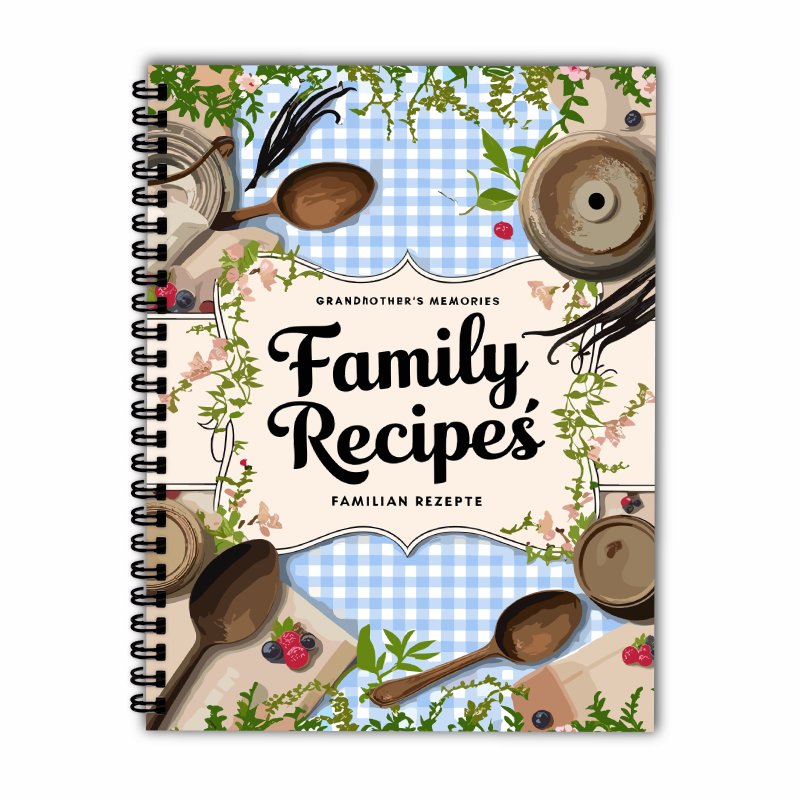 สมุดสูตรอาหาร A5, ลายตารางสีน้ - Home Cooking Cookbook บทวิจารณ์และราคา